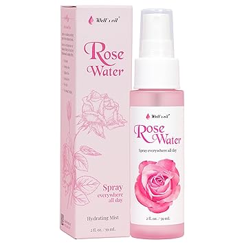 Rosewater Hydrating Mist by Well's Oil - Non-toxic Facial Care product rated GO by Million Marker, free from BPA, phthalates, and parabens