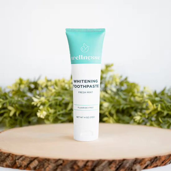 Fluoride-Free Whitening Toothpaste - Fresh Mint by wellnesse - Non-toxic Oral Care product rated SLOW by Million Marker, free from BPA, phthalates, and parabens