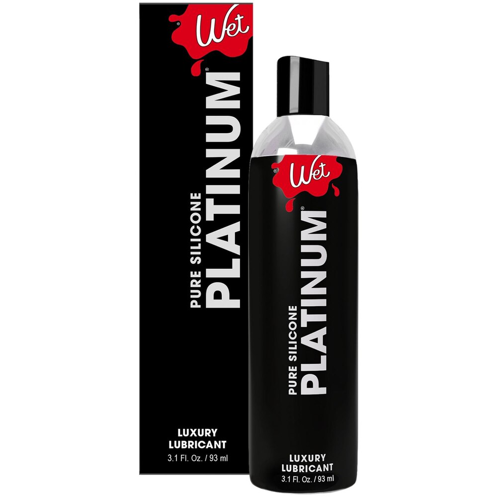 Platinum Pure Silicone Luxury Lubricant by Wet - Non-toxic Intimate Care product rated STOP by Million Marker, free from BPA, phthalates, and parabens