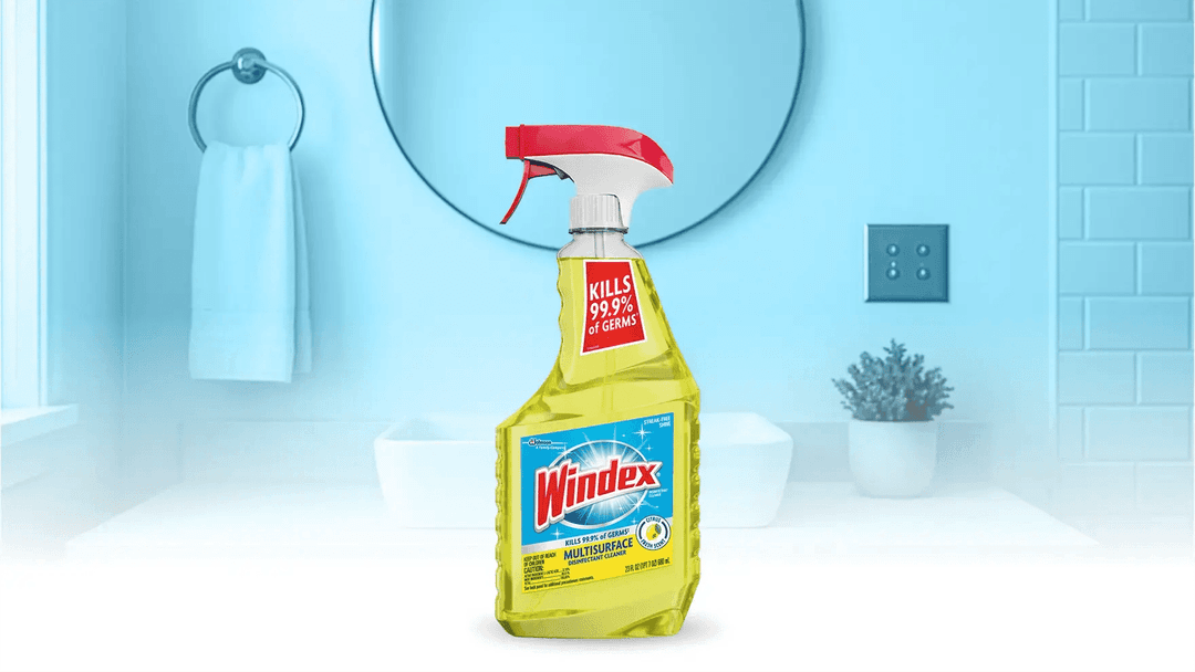 Multisurface Disinfectant Cleaner – Lemon Fresh Scent by Windex - Non-toxic, STOP rated product free from harmful chemicals