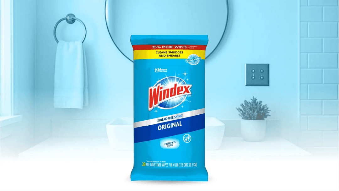 Original Glass Wipes by Windex - Non-toxic Household Cleaning Products product rated STOP by Million Marker, free from BPA, phthalates, and parabens