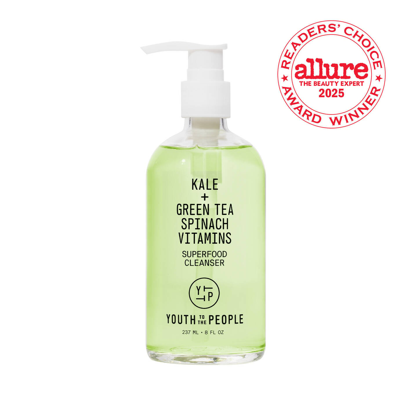 Kale + Green Tea Spinach Vitamins Superfood Cleanser by YOUTH TO THE PEOPLE - Non-toxic Facial Care product rated STOP by Million Marker, free from BPA, phthalates, and parabens