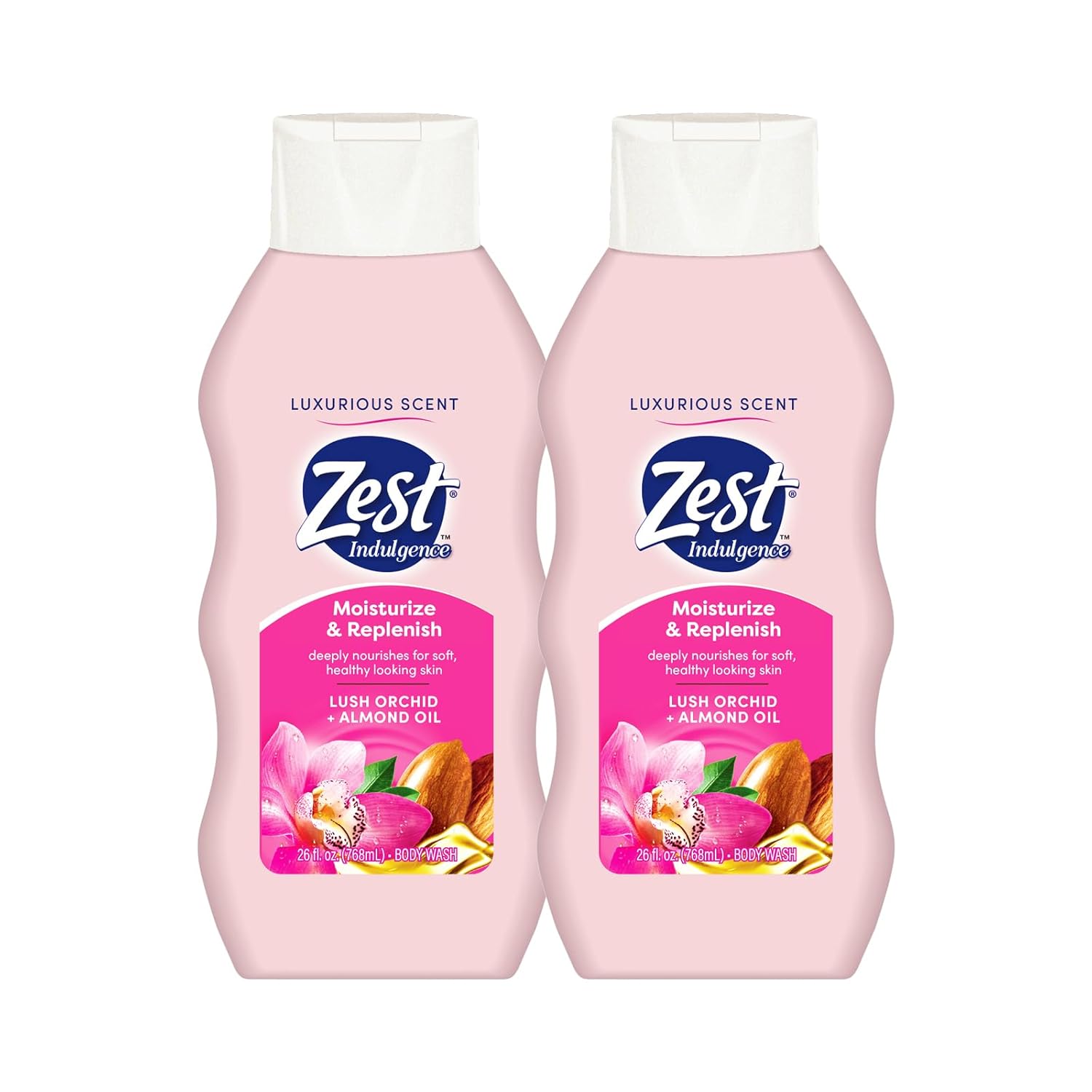 Indulgence Moisturize & Replenish Body Wash - Orchid + Almond Oil by Zest - Non-toxic, STOP rated product free from harmful chemicals