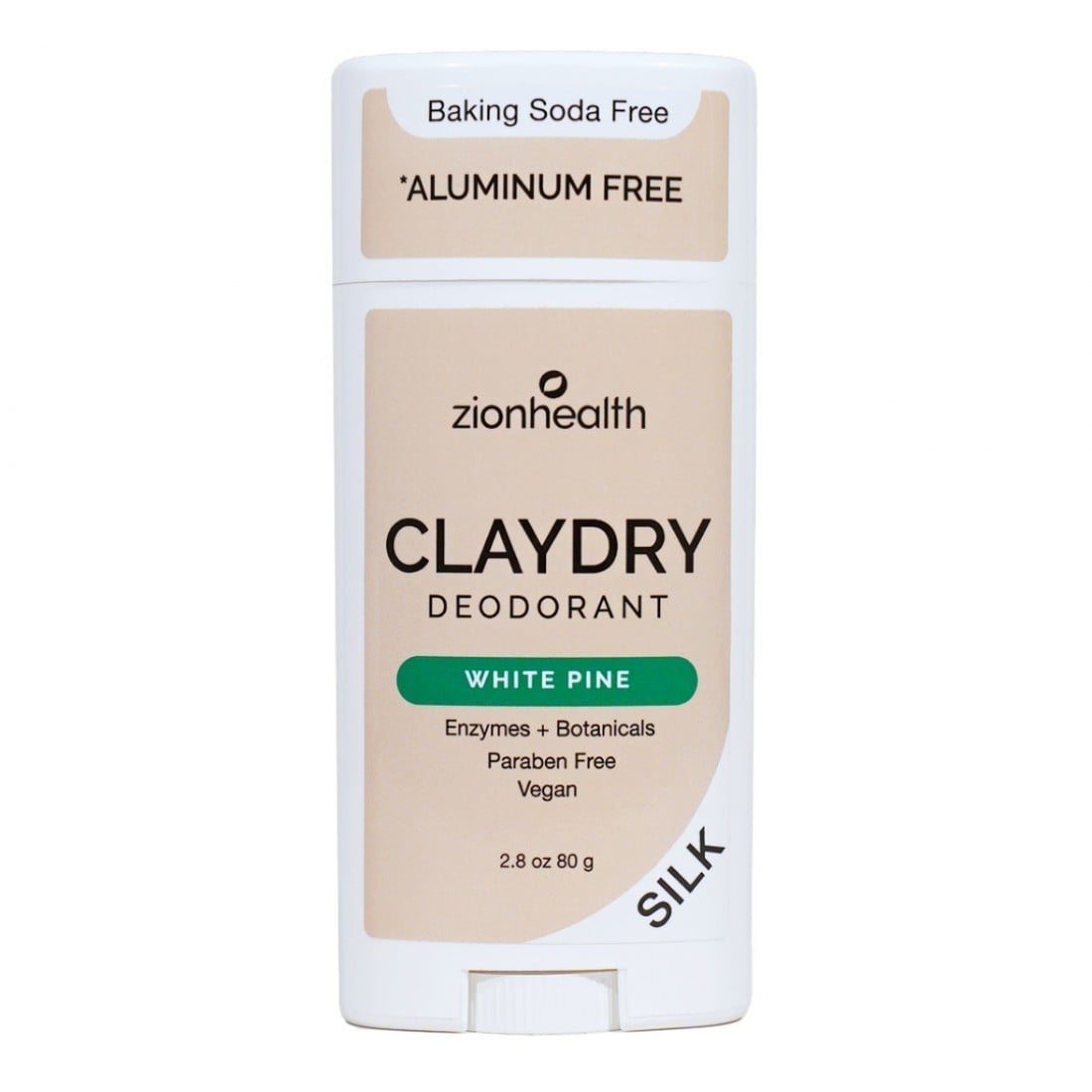 Clay Dry Silk Deodorant - White Pine by zionhealth - Non-toxic Deodorants product rated STOP by Million Marker, free from BPA, phthalates, and parabens